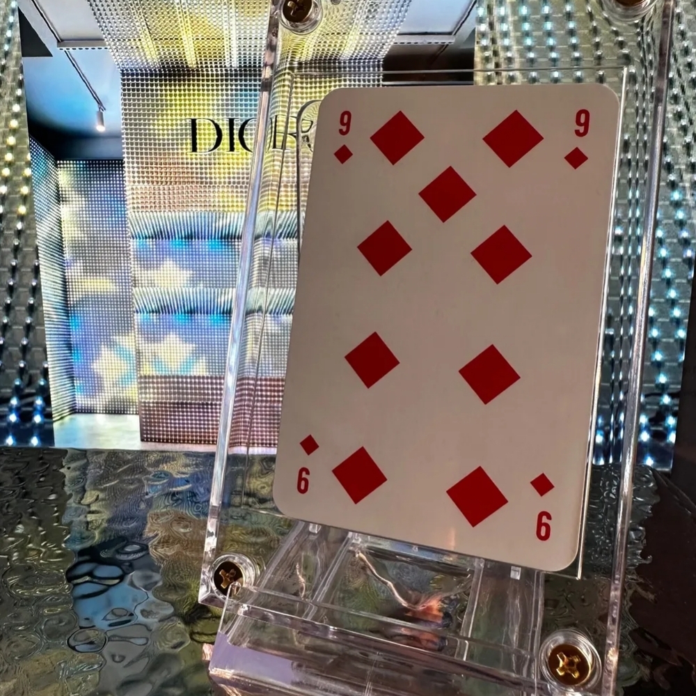 9♦️DIOR Monsieur X LIMITED EDITION 9 of DIAMONDS VIP Playing Card with COA - Picture 2 of 2
